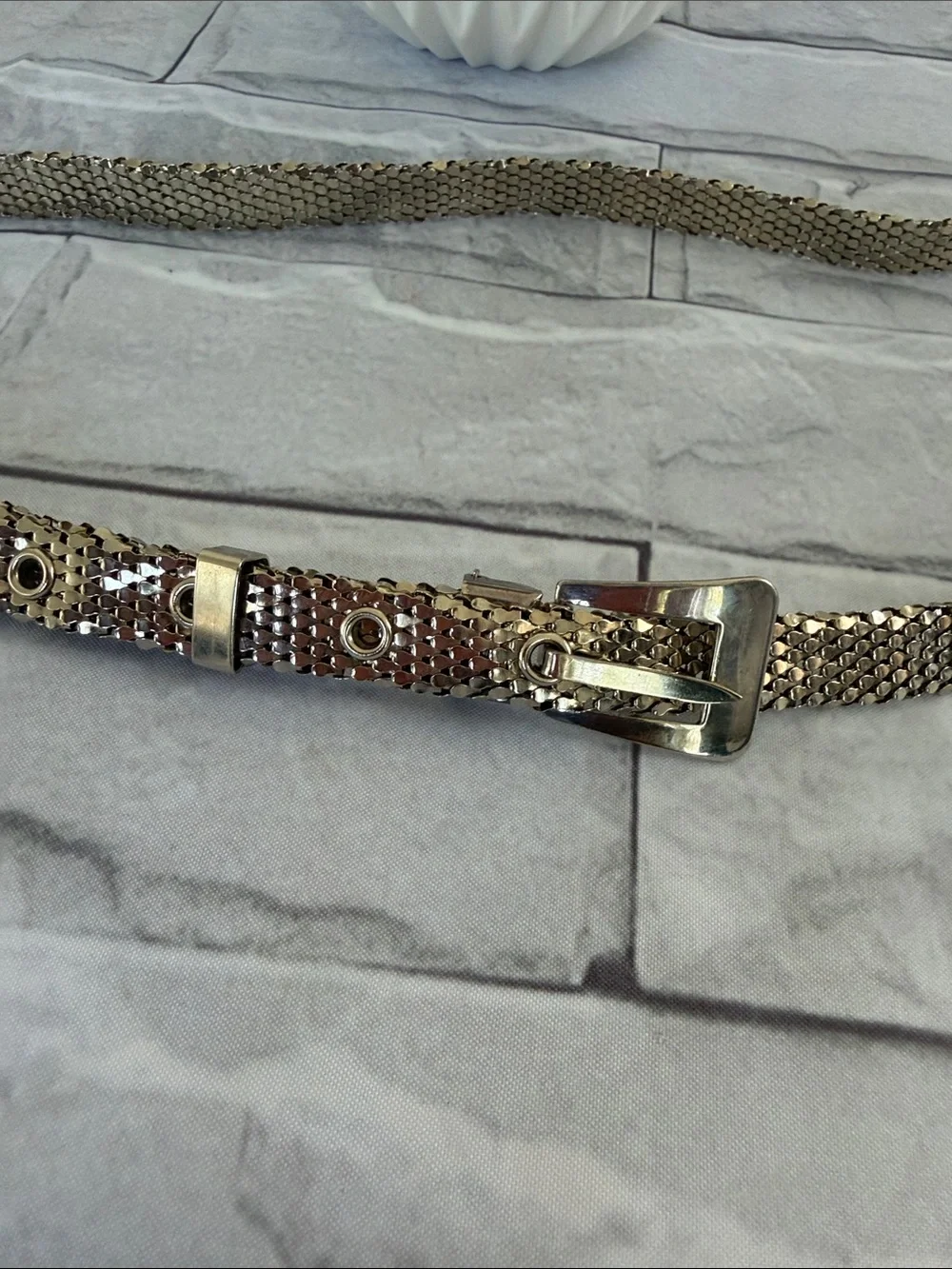 Dainty snake mesh belt size large